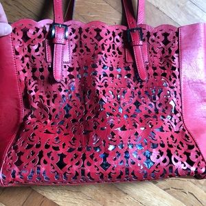 Christian Lacroix Bags - Laser-cutout red tote bag Christian Lacroix Bags - Laser-cutout red tote bag